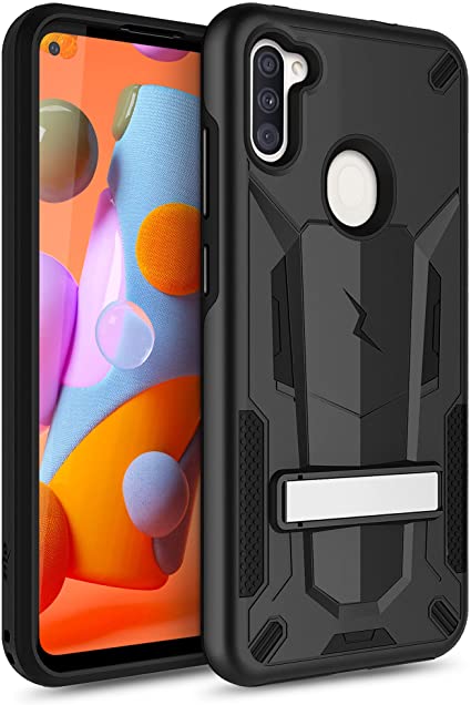 ZIZO Transform Series Samsung Galaxy A11 Case - Rugged Dual-Layer Protection with Kickstand - Black