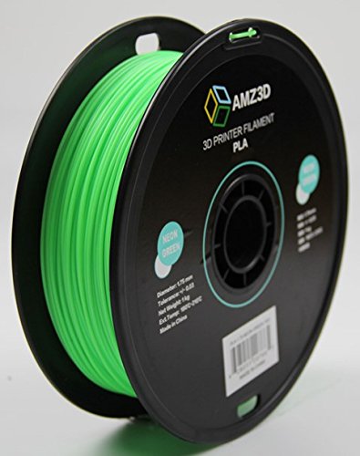 1.75mm Neon Green PLA 3D Printer Filament - 1kg Spool (2.2 lbs) - Dimensional Accuracy  /- 0.03mm