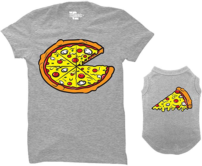 Pizza Pie/Pizza Slice Matching Dog Shirt & Owner T-Shirt
