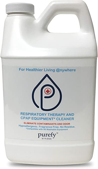 PUREFY CPAP Equipment Cleaner and Pre-wash (68oz). No Rinse. No Residue. Unscented. Eliminate Contaminants and Odor
