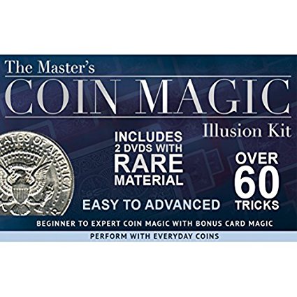 Magic Makers The Master's Coin Magic Illusion Kit - 2 DVDs with Rare Material and Bonus Card Tricks