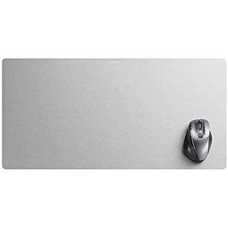 ELECOM-Japan Brand- Extra Large Size Mouse Pad/Desk Mat/Huge/XXL/Precise Control/Anti-Skid/Comfortable Gray MP-DM01GY