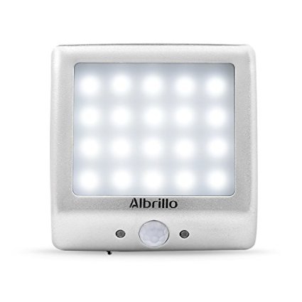 Albrillo Bright Night Light Motion Senor Rechargeable Battery Wall Sconce Lights for Closet Cabinet Bathroom Hallway Baby Kids Nursery Lamp
