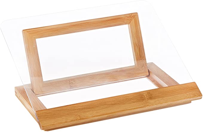 Lipper International 8815 Bamboo and Acrylic Cookbook Holder, 12-1/2" x 9-1/4" x 6-3/4"