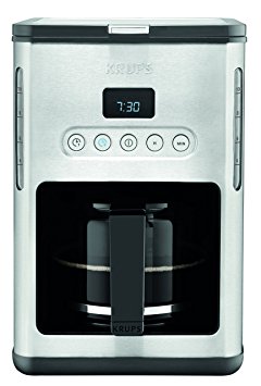 KRUPS KM442D Control Line Programmable Coffee Maker Machine with Stainless Steel Finish, 10-Cup, Silver