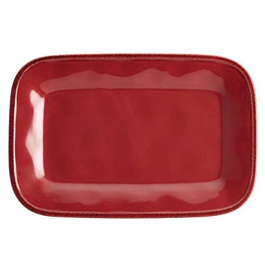 Rachael Ray 57232 Cucina Serveware Platter, 8 12-Inch, Cranberry Red