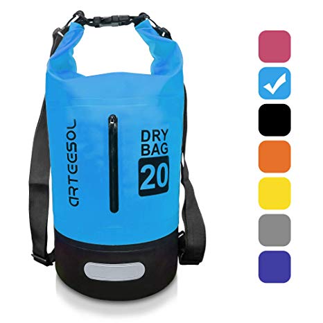 ARTEESOL Dry Bag Waterproof beach bag - Adjustable double strap,Prefectly for Floating,Kayaking,Boating,Rafting,Swimming,Diving,Snowboarding,Canoe,Surfing Skiing