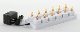 ProSource Rechargeable Tea Light Tealight Candles No Batteries Necessary - With Frosted Holder Votives