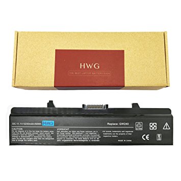 HWG 1525 Battery (6-Cell) For Dell Inspiron 1525 1526 1545 1546 PP29L PP41L Series Vostro 500, fits P/N X284G M911 M911G GW240 RN873 GP952 RU586 C601H 312-0844 (11.1V 5200mAh)