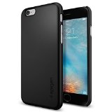 iPhone 6s Case Spigen Thin Fit Exact-Fit Black Premium Matte Finish Hard Case for iPhone 6s 2015 - Black SGP11592