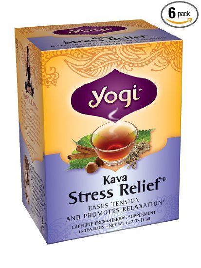 Yogi Herbal Tea Kava Stress Relief 16 Tea Bags Pack of 6
