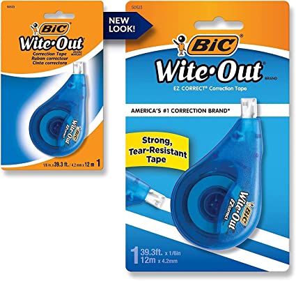 Wite Out Correction Tape, 1 Tape Improved Version (1-Count)