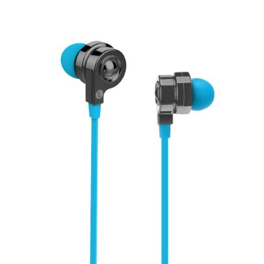 Pisen G105 3.5mm In-Ear Earphone with Hi-fi Earbuds,Tangle-free Wired Cable,Built-in Mic and In-line Control for Apple(Skyblue)