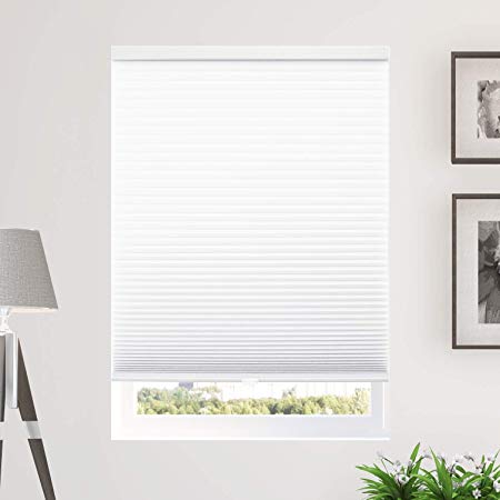 CHICOLOGY Cordless Cellular Shades Privacy Single Cell Window Blind, 24" W X 48" H, Morning Mist (Privacy & Light Filtering)