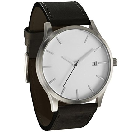 Dressin Men's Analog Quartz Watches,Classic Popular Low-Key Minimalist connotation Leather Watch,Sport and Business With Simple Design Wrist Watch