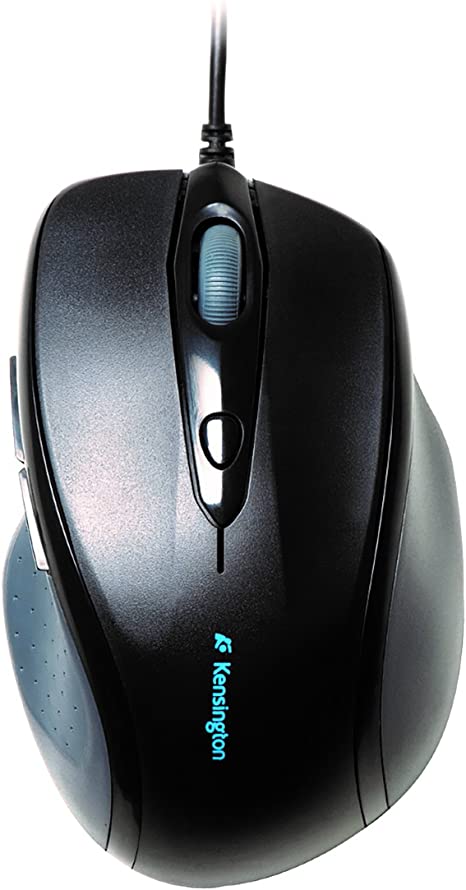 Kensington Pro Fit Wired Optical Mouse, Right Handed, PS/2, USB, Black, Full-Size (K72369US)