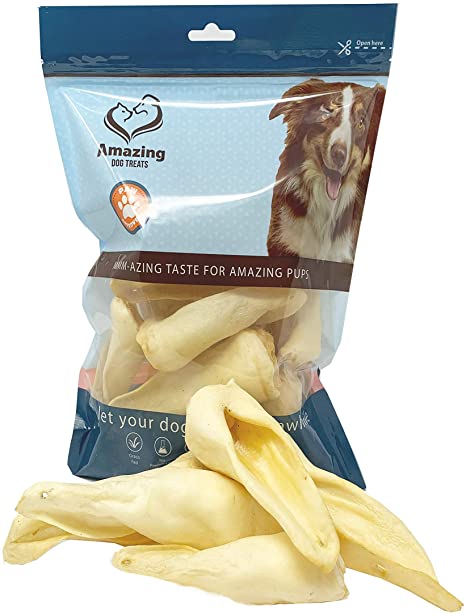 Lamb Ears [10, 15, 25, 50 Count] - Natural Odor Free Rawhide Alternative- Premium Choice Cut - Excellent Dog and Puppy Chews - Grain Free Treats for Dogs
