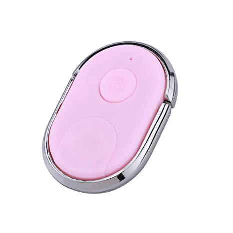 Roysmart Cell Phone Ring Holder with Selfie Camera Shutter Bluetooth Remote Control for Selfie Compatible with iPhone Samsung Google Cell Phones and Android Device Smartphones (Pink)