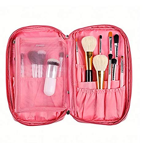 LOUISE MAELYS Multifunctional Makeup Brush Holder Organizer Bag Cosmetic Bag Case with Inner Mesh Bag for Travel (only Bag)