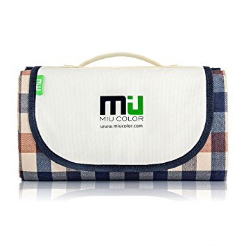 MIU COLOR Foldable Large Picnic Blanket - Waterproof and Sandproof, Camping - 2 layers