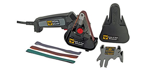 Work Sharp Knife & Tool Sharpener, Precision Sharpening Guides with Premium Abrasive Belts, Fast, Easy, Repeatable, & Consistent Results