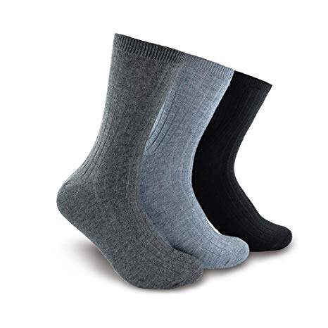 Time May Tell Mens&Womens Dress Socks Thermal Merino wool Lightweight Socks 3 Pairs