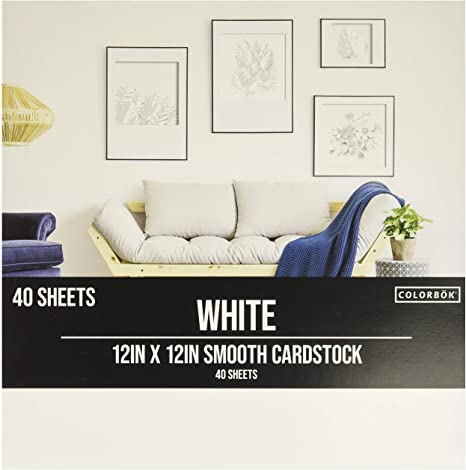 Colorbok White 12x12in Smooth Cardstock