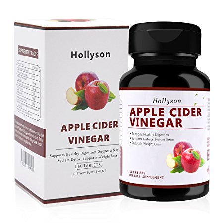 Apple Cider Vinegar Tablets, Weight Loss, Digestion & Detox Support, Premium-Non-GMO and Organic Formula , 1000 mg-60 Tablets