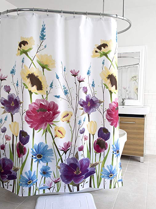 Splash Home 71PRISM/FPBRTSPL Prisma Polyester Fabric Shower Curtain, 70" x 72", Contemporary, Inches