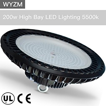 200W High Bay LED Lighting,Works from 110V to 277V,800W HPS or MH Bulbs Equivalent,6000k Daylight White,Great Garage Shopping Mall LED Lights (200 Watts)