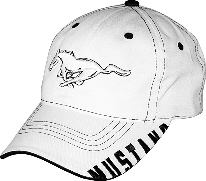 Ford Mustang White and Black Hat