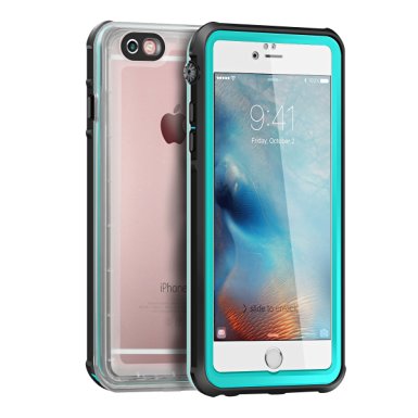 Waterproof iPhone 6s Case,Eonfine iPhone 6 Case Clear Protective Case IP68 Certified With Touch ID Screen Protector Ultra Slim Shockproof Case Cover for iPhone 6/6s Teal