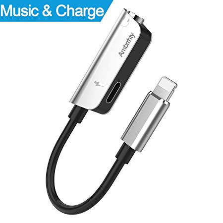 Headphone Adapter, Lightnig Jack Adapter to 3.5mm Audio Adapter   Charger Adapter for Phone 7 / 7Plus / Xs / Xs Max / XR Phone 8 / 8Plus Phone X to 3.5mm Earphone Headphone.2 in1 Lightnig Jack to 3.5mm Earphone Adapter for Phone 7 .Headpset Audio Adapter for Phone7 Splitter and Charging Adapter (Support Audio   Charge   Compatible iOS 10.3 / 11 or later) - Silver