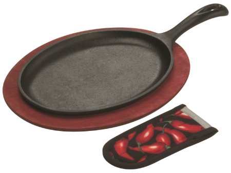 Lodge LFSR3 Pre-Seasoned Fajita Set