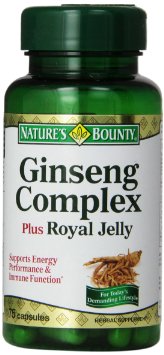 Natures Bounty Ginseng Complex and Royal Jelly 75 Capsules