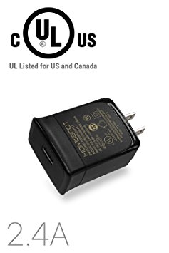 HomeSpot 5V 2.4A Power Supply / Adapter / Charger (UL Listed) Fast Charging for iPhone 7, 6S, 6, iPad, Galaxy Tab, 7, 7 Edge, Android Devices , Raspberry Pi, Arduino