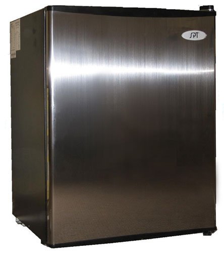 SPT 2.5 cu.ft Compact Refrigerator Stainless Door with Black Sides