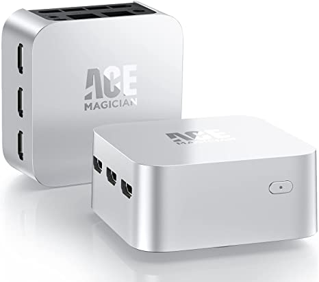 ACEMAGICIAN Mini Micro PC Windows 11Pro, Intel 11th Gen 4 Cores N5095 (up to 2.9GHz), Small Portable Compact Desktop Computer 8GB RAM 256GB SSD Support 4K UHD,Dual Gigabit Ethernet,3 HDMI,Dual WiFi,BT