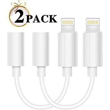 Lighting to 3.5mm Headphones Jack Adapter Cable Compatible with iPhone 7&8/7&8Plus iPhone X iPhone Xs iPhone XR Adapter Headphone Jack and More (iOS 10/ iOS 12) (White ) Accessories