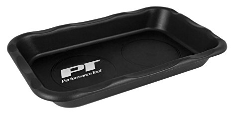 Performance Tool W1285 6" x 10" Large Black Magnetic Nut & Bolt Tray