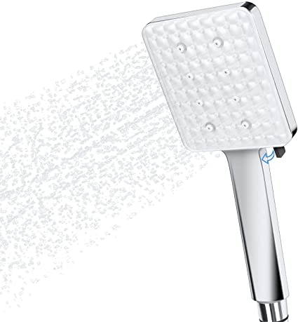 Shower Head,Shower Head High Pressure 6 Spray Modes with Easy Click Button, Stainless Steel Hand Shower Head for Bath and SPA, Water Saving Shower Head Chrome