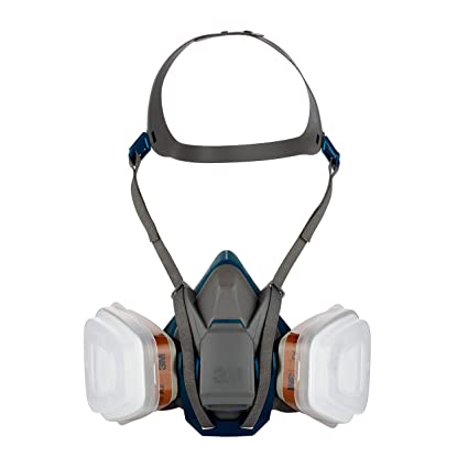 3M 6502 QLPRO Respirator Mask - Half Mask with Replaceable Filters Against Organic Gases, Vapours & Particles - Paint Mask with Protection Level A2P3 for Paint Splashing & Machine Sanding Work