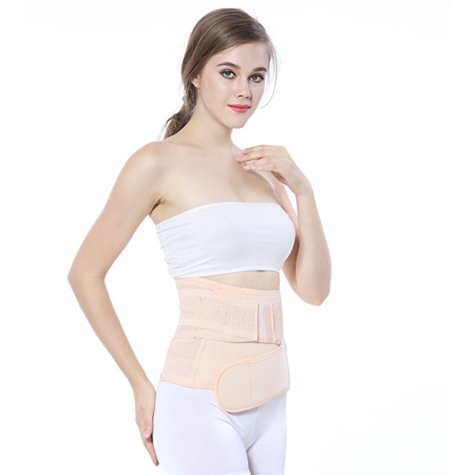  OKPOW Postpartum Belly Band Wrap: 3 In 1 Abdominal