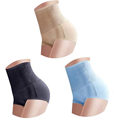 respeedime 3-Pack Postpartum Briefs High Waisted Solid Color Underwear for Women