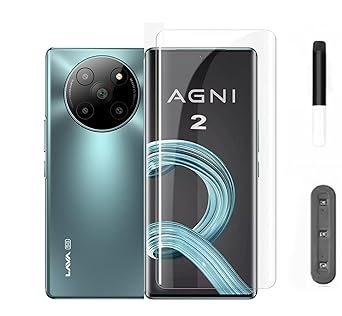 OMOTON Tempered Glass Screen Protector Compatible for Lava Agni 2 5G with Edge to Edge Full Coverage UV and Easy Installation Kit