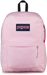 JanSport SuperBreak Plus Backpack with Padded 15-inch Laptop Sleeve and Integrated Bottle Pocket - Spacious and Durable Daypack for Work and Travel - Pink Ice