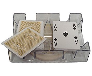 2 Deck Revolving Rotating Canasta Playing Card Tray