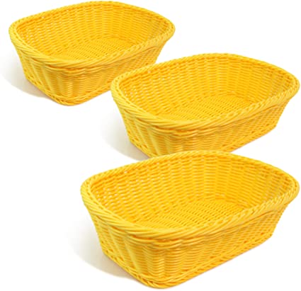 Colorbasket Rectangular Basket - Sunshine Yellow, Set of 3
