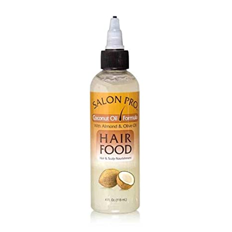 Salon Pro Hair Food, Coconut Oil With Almond & Olive Oil, 4 Ounce
